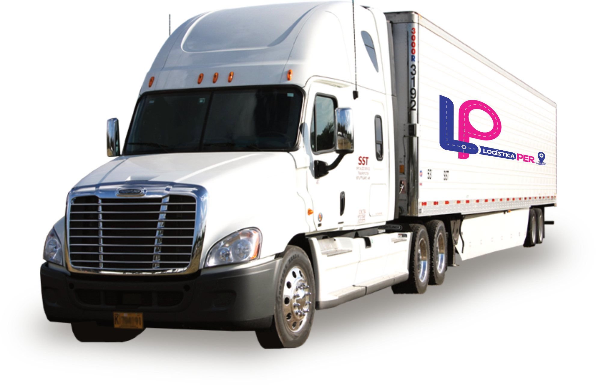 Tráiler de carga pesada de Logística PER
